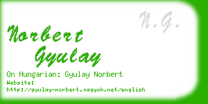 norbert gyulay business card